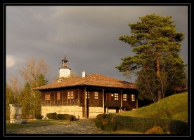 Даскалоливницата и старият кипарис.