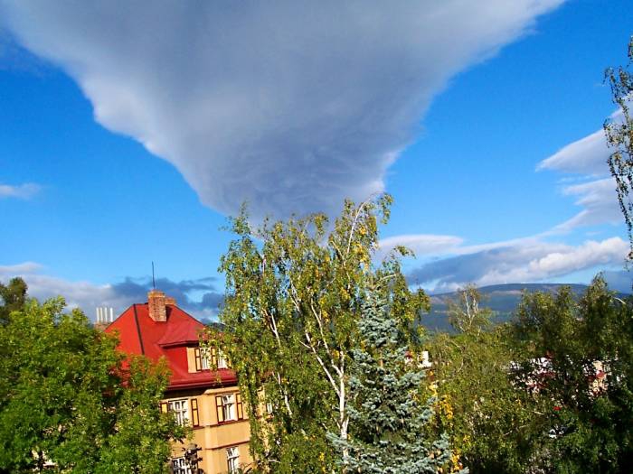 изглед с торнадо