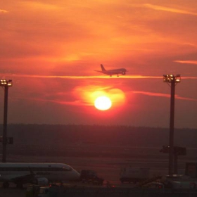 Frankfurt Airport runway - 05:45AM