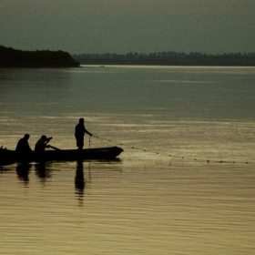 Тhree men in a boat