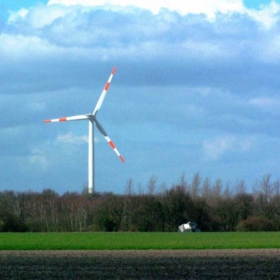 Wind power! Somewhere between Germany and the Netherlands