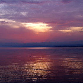 Sunset over the lake