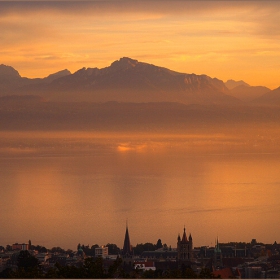 ..view towards the French Alps..