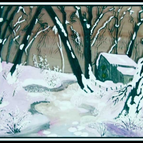 рисунка върху стъкло 