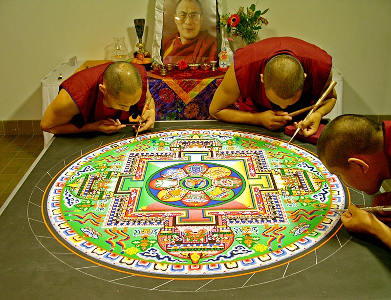 Mandala sand painting (1)