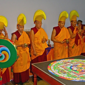 Mandala sand painting-closing ceremony