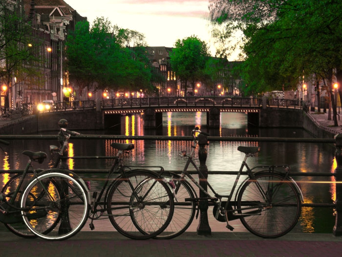 Dusk in Amsterdam