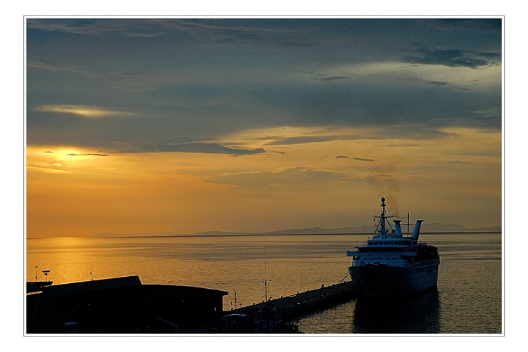 Kusadasi  - sunset at the port