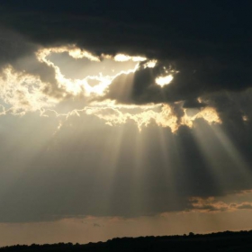 white gold sky