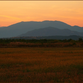 Sunset in the old mountains