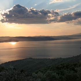 sunset in Skiathos island - Greece