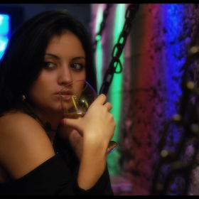In the club