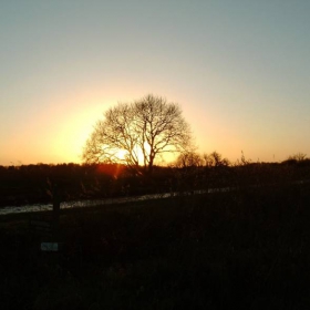 Sunset over Hickling Broad, England