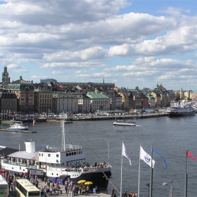 Stockholm's harbor for tourists