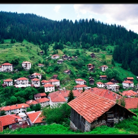 Бели къщурки, зелени поляни, червени пкориви