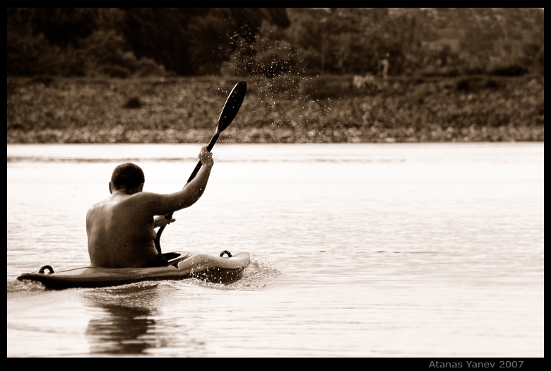 Lonely oarsman