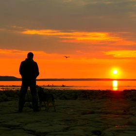 At Sunset  With A Friend