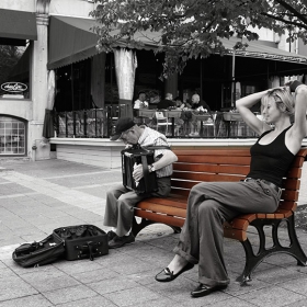 Montreal red bench