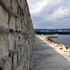 at the breakwater