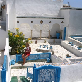 Sidi Bou Said, gradina na pokriva