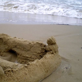 Sand Castle on the Beach