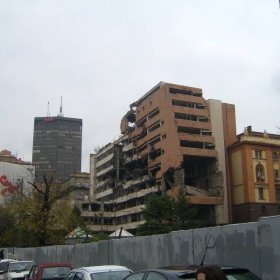 Bombed building in Belgrade