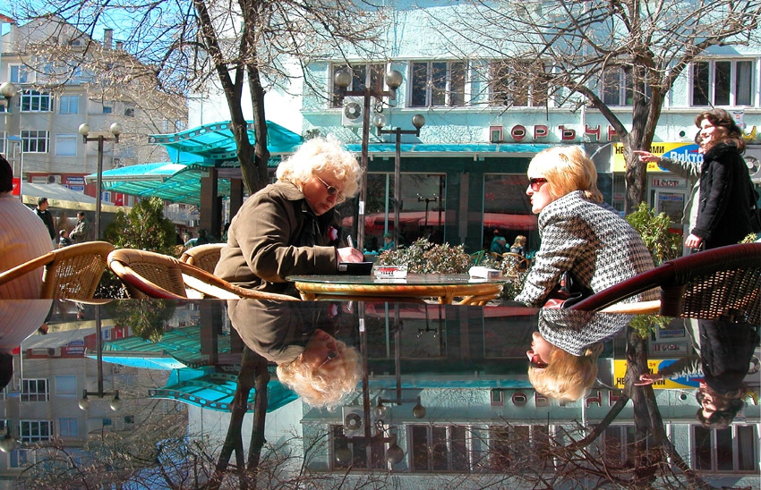 На кафе  и  слънце