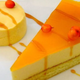 sea buckthorn + cheese cake