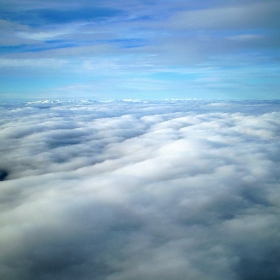 High above the clouds