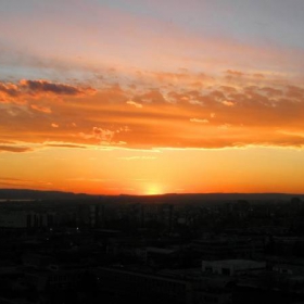 Sunset over Varna lake