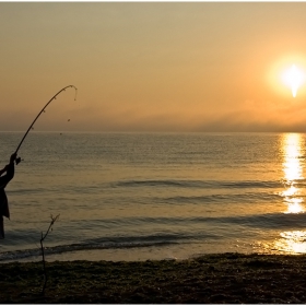 Morning-a fisherman