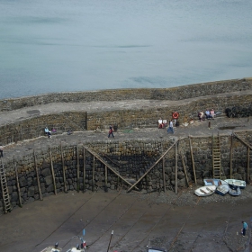 A 14th century quay at low tide