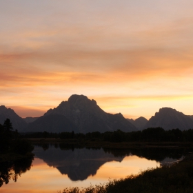 Mount Moran (по залез)