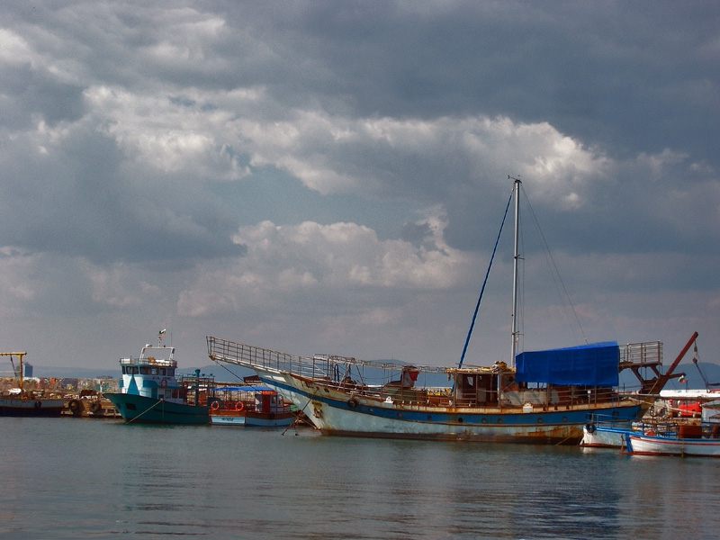 The old sailing boat