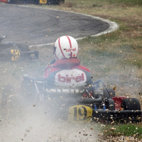 Опа!... Красимир Шарков, клас KF3, CIK/FIA SEEKZ 2008, 3 кръг - Букурещ, Румъния