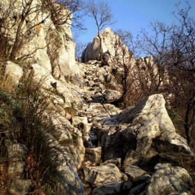 По каменистата пътечка