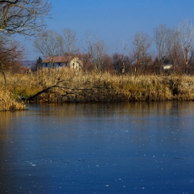 Лед в синьо