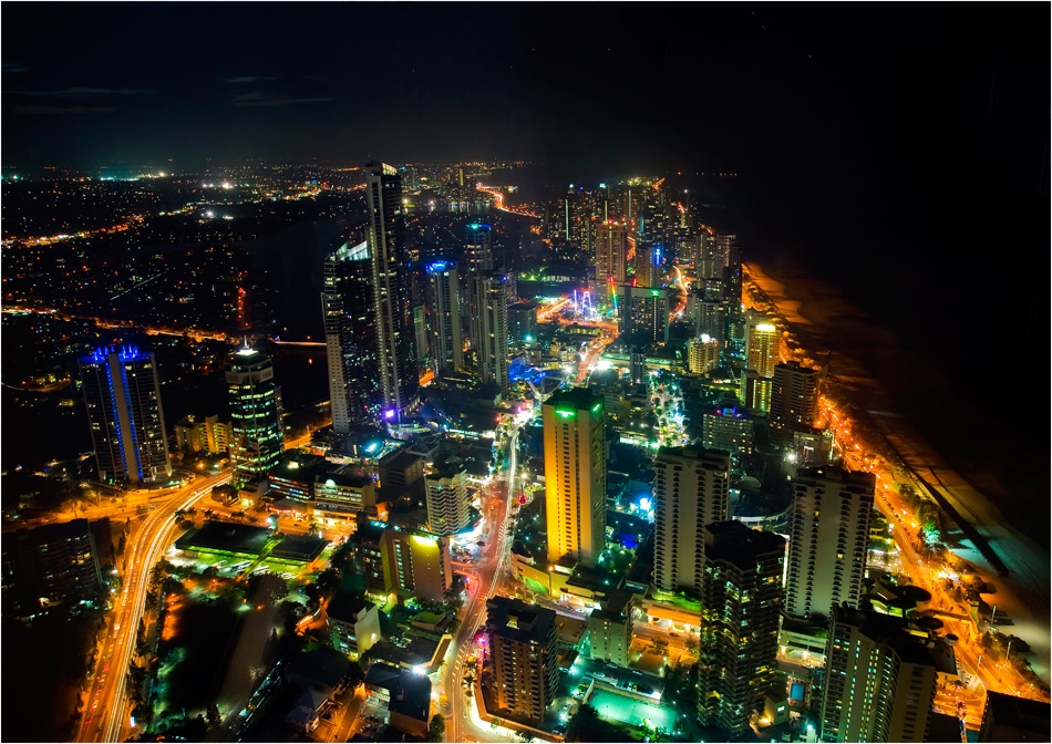 at night