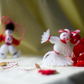 love story in red and white