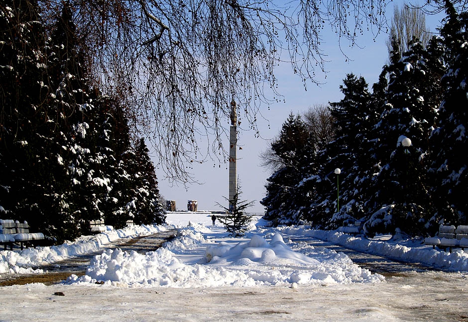 Парка в прегръдката на зимата