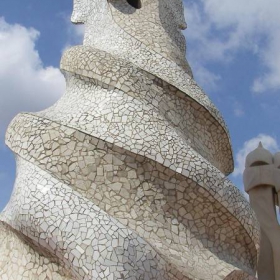 На покрива на La Pedrera-Gaudi