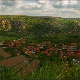 Панорама към село Червен, Русенско