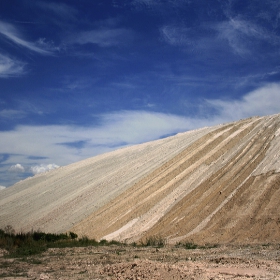 white mountain,blue sky