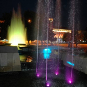 Coloured fountain