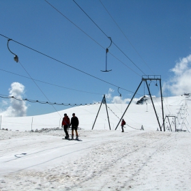 Skiori na Klein Matterhorn