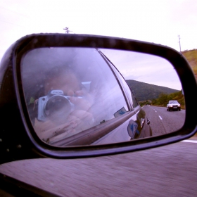 Mirror on the road