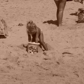 baby girl on the beach