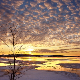 Frozen lake