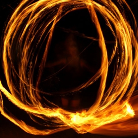 The fire dancer