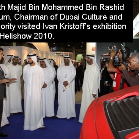 His Highness Sheikh Madjid bin Mohammed bin Rashid Al Maktoum visited Ivan Kristof’s exhibition booth and photo exhibition “Driven by Heights” – through the eye of EPSON.